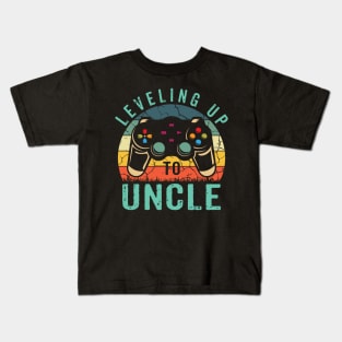 Leveling Up To Uncle Shirt Promoted To Uncle Video Gamer Men Kids T-Shirt